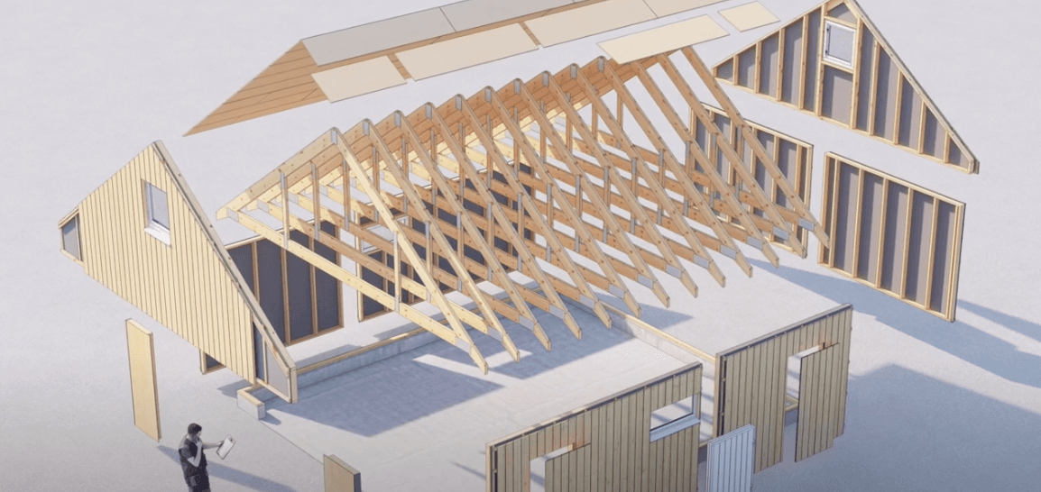 montering av Saltdalsgarasjen elementer