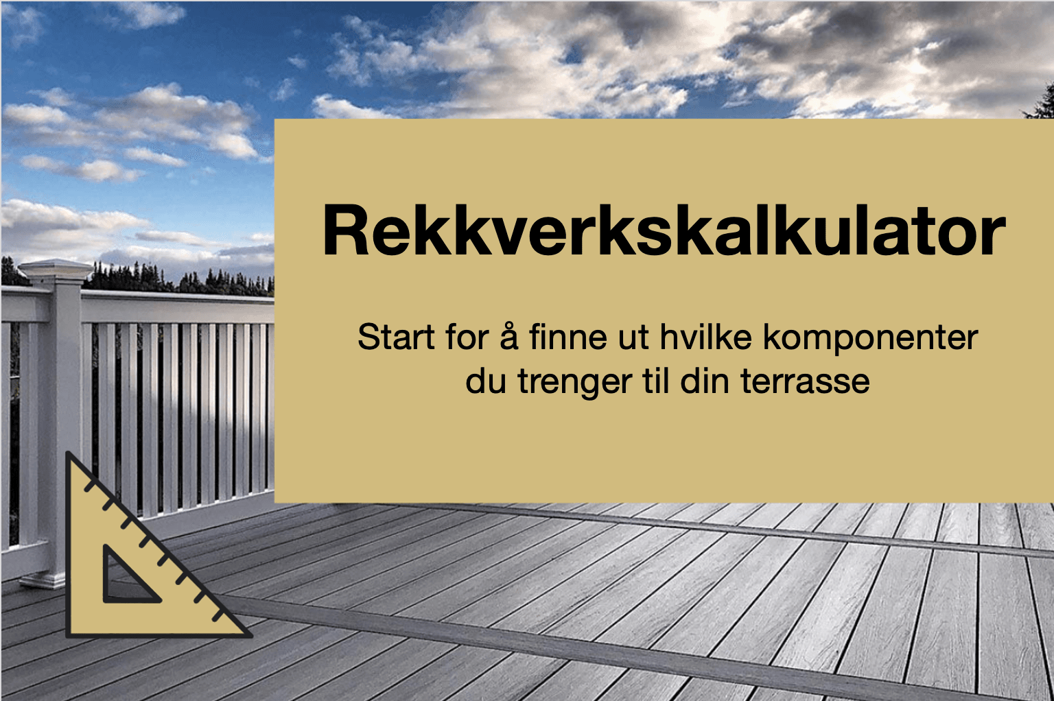 Bilde med rekkverkskalkulator-tekst på.