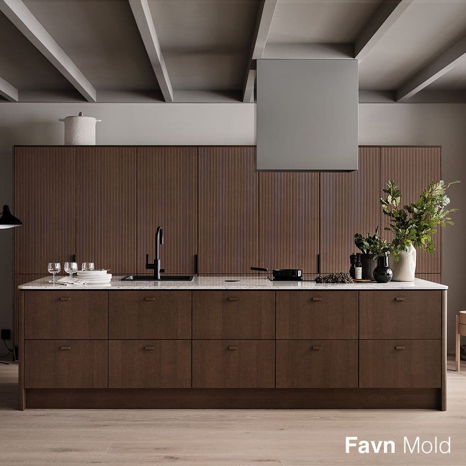 Kjøkken fra Sigdal i mørk eik