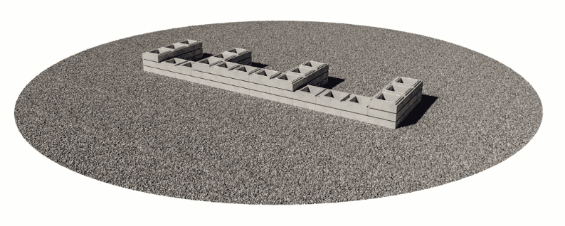 Illustrasjon av DIY utekjøkken som bygges i mur.