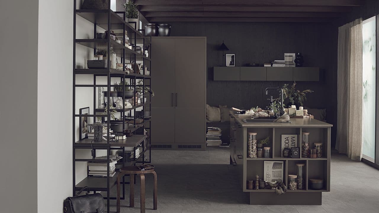 Moderne kjøkken i modellen Line fra Sigdal i fargen Høst.