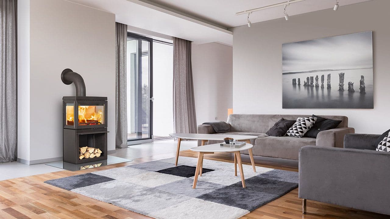 Jøtul F 520 vedovn i stue.