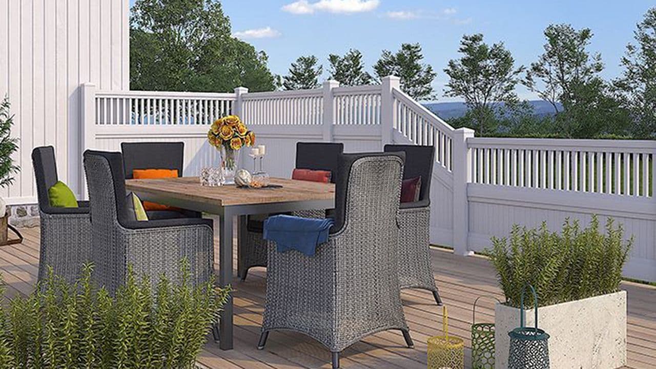 En levegg kan også brukes som pvc rekkverk.